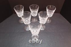 Set 6 Vintage Waterford Crystal Lismore 6 7/8 Water Goblets/Wine Glasses Stems