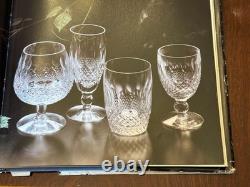 Set 6 Vtg WATERFORD CRYSTAL Colleen 4.75 Short-Stemmed Claret Wine Glasses 6 oz