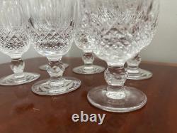 Set 6 Vtg WATERFORD CRYSTAL Colleen 4.75 Short-Stemmed Claret Wine Glasses 6 oz