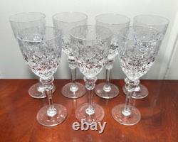 Set 7 Vintage ROGASKA Gallia Crystal Glass 7.75 Tall White Wine Glasses 8 oz