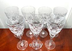 Set 7 Vintage ROGASKA Gallia Crystal Glass 7.75 Tall White Wine Glasses 8 oz