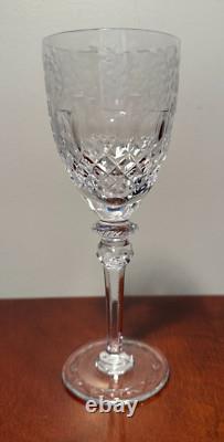 Set 7 Vintage ROGASKA Gallia Crystal Glass 7.75 Tall White Wine Glasses 8 oz