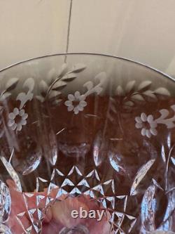 Set 7 Vintage ROGASKA Gallia Crystal Glass 7.75 Tall White Wine Glasses 8 oz