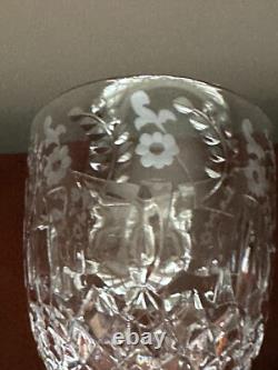 Set 7 Vintage ROGASKA Gallia Crystal Glass 7.75 Tall White Wine Glasses 8 oz