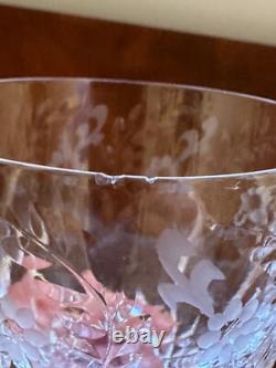 Set 7 Vintage ROGASKA Gallia Crystal Glass 7.75 Tall White Wine Glasses 8 oz