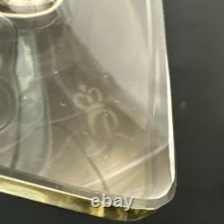 Set 8 Vintage Rosenthal Crystal Linear Smoke Glassware 9 White Wine Glasses