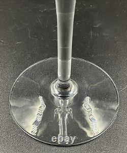 Set Of 10 Vintage Lenox Firelight Clear Crystal Wine Glasses Signed 7 7/8