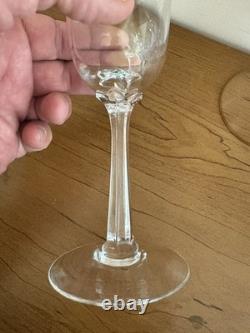 Set Of 10 Vintage Lenox Hayworth Crystal Wine Glasses 6 5/8 Gold Rim
