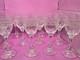 Set Of 13 Vintage Etched Crystal Wine Glasses Wheat Harvest Pattern Mid Century
