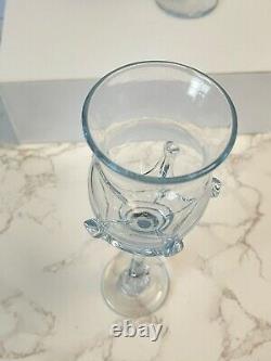 Set Of 2 Handblown Stemware Wine Glass Art Glass by Robert Deeble