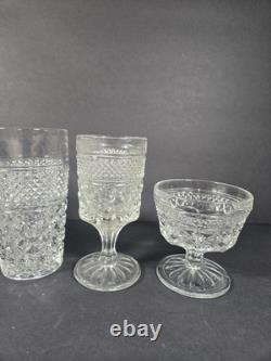 Set Of 48 Wexford Glasses Tumblers, Coupes, Goblets Anchor Hocking Vintage