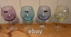Set Of 4 Marquis Waterford Vintage Ombré Aromatic Balloon Wine Glasses MINT