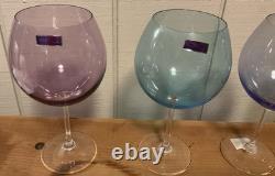 Set Of 4 Marquis Waterford Vintage Ombré Aromatic Balloon Wine Glasses MINT
