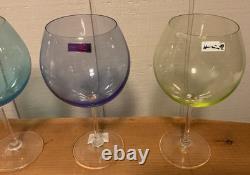 Set Of 4 Marquis Waterford Vintage Ombré Aromatic Balloon Wine Glasses MINT