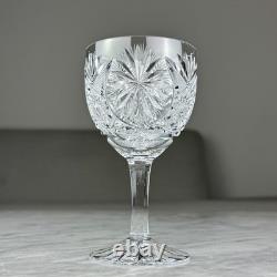 Set Of 4 Vintage Brilliant Deep Cut Wine Glasses ABP W. Germany 5 1/4