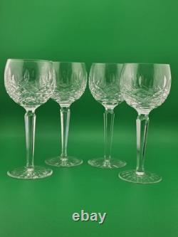 Set Of 4 Vintage Waterford Crystal Lismore Hock Wine Glasses Ireland 7 3/8
