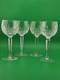 Set Of 4 Vintage Waterford Crystal Lismore Hock Wine Glasses Ireland 7 3/8