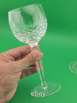 Set Of 4 Vintage Waterford Crystal Lismore Hock Wine Glasses Ireland 7 3/8