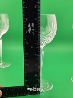 Set Of 4 Vintage Waterford Crystal Lismore Hock Wine Glasses Ireland 7 3/8