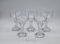 Set Of 5 Baccarat Mercure Style Vintage Wine Glasses 6½