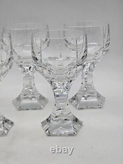 Set Of 5 Baccarat Mercure Style Vintage Wine Glasses 6½