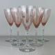 Set Of 6 Fostoria Fairfax Rose Pink Optic 5098-5298 Water Wine Goblets 8,25