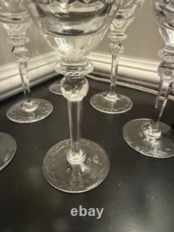 Set Of 6 Perfect 9.25 Rogaska Gallia Crystal Glass wine glasses