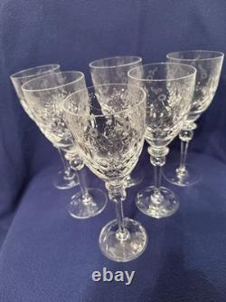 Set Of 6 Perfect 9.25 Rogaska Gallia Crystal Glass wine glasses