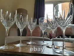 Set Of 6 Vintage Cristal Au Plomb Clear Lead Crystal Cut Wine Glasses