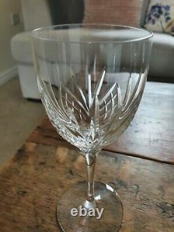 Set Of 6 Vintage Cristal Au Plomb Clear Lead Crystal Cut Wine Glasses