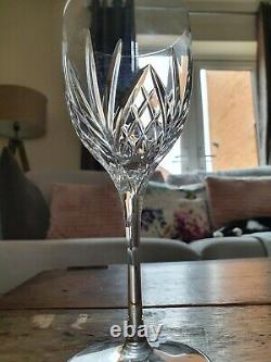 Set Of 6 Vintage Cristal Au Plomb Clear Lead Crystal Cut Wine Glasses