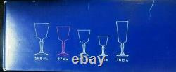 Set Of 6 Vintage Cristal D'Arques-Taill'e France Wine Glass Crystal Cut Genuine