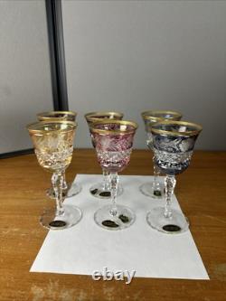 Set Of 6 Vintage Ebeling & Reuss Marchioness Wine Goblets Glasses 6 1/4 Rare