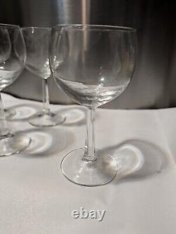 -Set Of 6- Vintage French Fine Crystal Wine Goblets'Made In France' Impressed