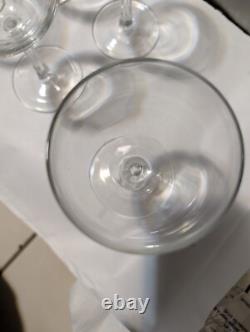 -Set Of 6- Vintage French Fine Crystal Wine Goblets'Made In France' Impressed