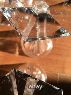 Set Of 6 Vintage Val St Lambert Crystal Wine Goblets/stemware Hafnia Pattern
