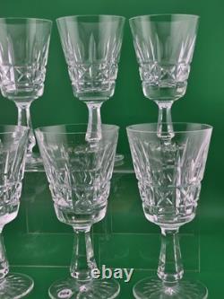 Set Of 6 Vintage Waterford Kylemore Crystal Claret Wine Glasses, 6 in high. VG