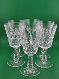 Set Of 6 Vintage Waterford Kylemore Crystal Claret Wine Glasses, 6 in high. VG