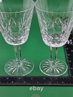 Set Of 6 Vintage Waterford Kylemore Crystal Claret Wine Glasses, 6 in high. VG