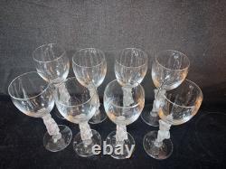 Set Of 8 Bacchus by France Frosted Glass Claret Wine Glass