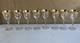 Set Of 8 Dorothy Thorpe Golden Band Wine Champagne Glass 6.7/8