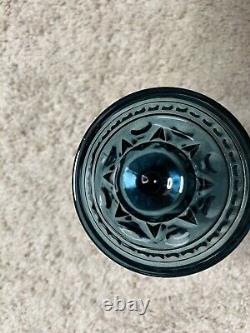Set Of 8 Vintage Indiana Glass Colony Park Lane Blue Teal Wine Water Goblet