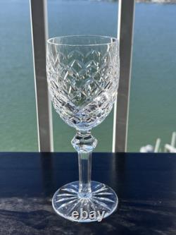 Set Of 8 Vtg Waterford Crystal Powerscourt White Wine Glasses 6 3/8 Ireland