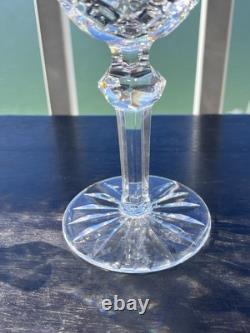 Set Of 8 Vtg Waterford Crystal Powerscourt White Wine Glasses 6 3/8 Ireland