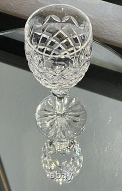 Set Of 8 Vtg Waterford Crystal Powerscourt White Wine Glasses 6 3/8 Ireland