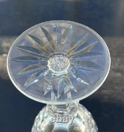 Set Of 8 Vtg Waterford Crystal Powerscourt White Wine Glasses 6 3/8 Ireland