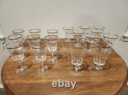 Set Of Vintage Lenox Eternal Gold Rimmed Crystal Glasses