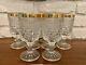 Set of 10 Vintage Anchor Hocking Wexford Gold Edge Wine Goblets