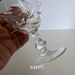 Set of 10 Vintage GRC1 by Grace Wine Glass 4 Cut Leaf B1