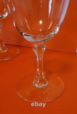 Set of 10 Vintage Lenox Montclair Platinum Crystal Wine Goblets/Glasses 5 3/4